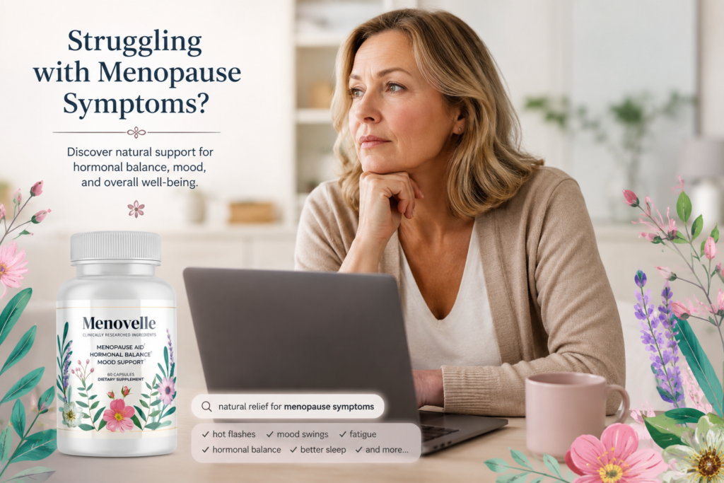 I tested Menovelle personally to evaluate its non-hormonal claims and day-to-day effects.
This menovelle review focuses on hot flashes, sleep, mood, and menopausal belly fat.
Menovelle positions itself as an adaptogen-rich, daily-friendly formula with a 60-day guarantee.
I report on ingredients, safety, delivery experience, and practical dosing notes.
My aim is clear: give honest, experience-based menovelle results to help you decide.